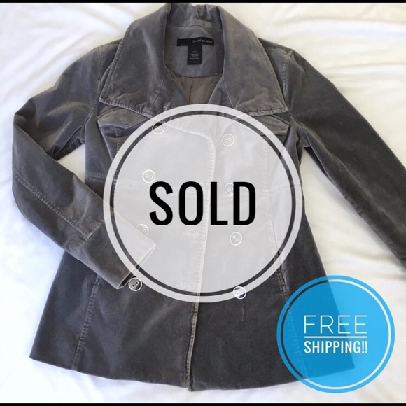 Calvin Klein Jackets & Blazers - Calvin Klein Velvety Gray Pea Coat - FREE SHIPPING